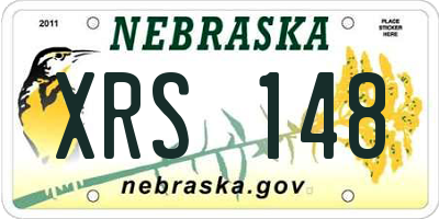 NE license plate XRS148