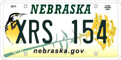 NE license plate XRS154