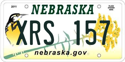 NE license plate XRS157