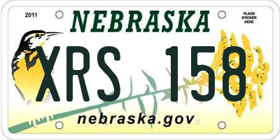 NE license plate XRS158
