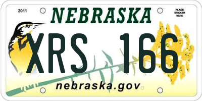NE license plate XRS166