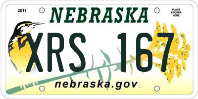 NE license plate XRS167