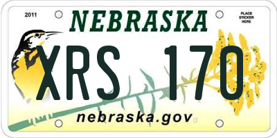 NE license plate XRS170