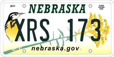NE license plate XRS173