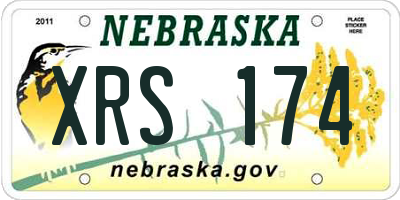 NE license plate XRS174