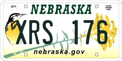 NE license plate XRS176