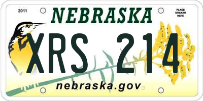 NE license plate XRS214