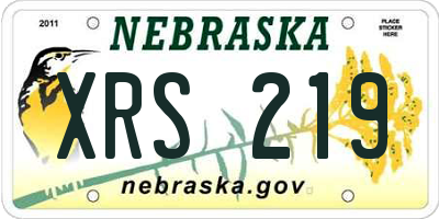 NE license plate XRS219