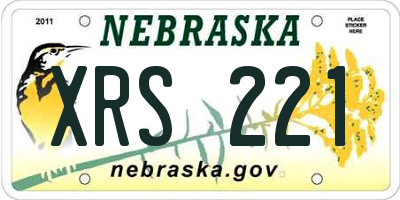 NE license plate XRS221