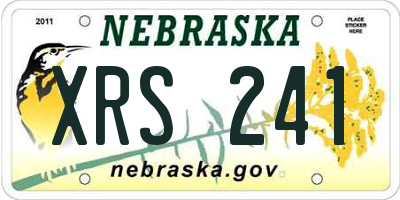 NE license plate XRS241