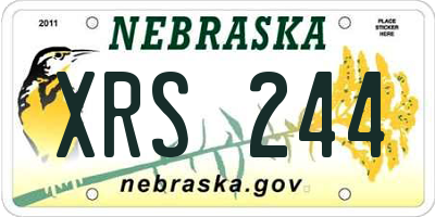 NE license plate XRS244
