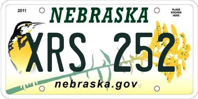 NE license plate XRS252