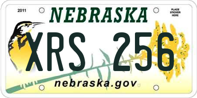NE license plate XRS256