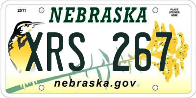 NE license plate XRS267