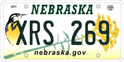 NE license plate XRS269