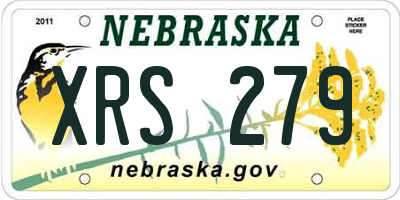 NE license plate XRS279