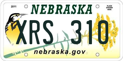 NE license plate XRS310