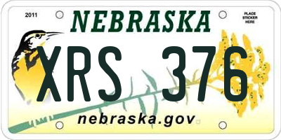 NE license plate XRS376