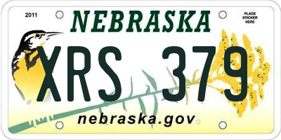NE license plate XRS379