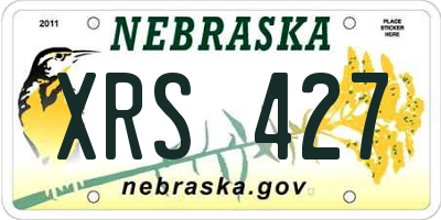 NE license plate XRS427