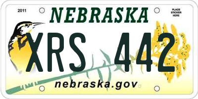 NE license plate XRS442