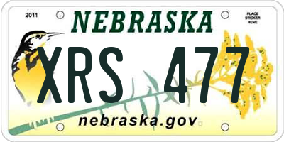 NE license plate XRS477