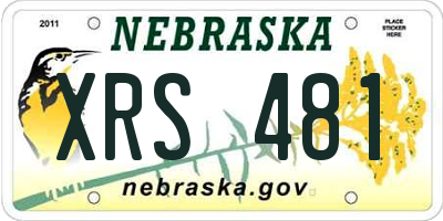NE license plate XRS481