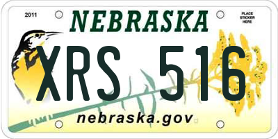 NE license plate XRS516