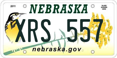 NE license plate XRS557