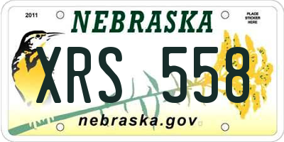 NE license plate XRS558