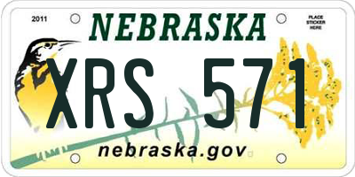 NE license plate XRS571