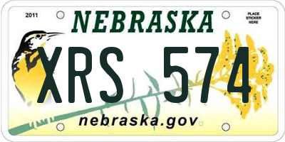 NE license plate XRS574