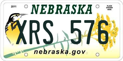 NE license plate XRS576