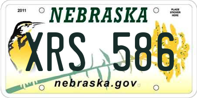 NE license plate XRS586