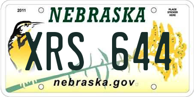 NE license plate XRS644