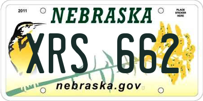 NE license plate XRS662