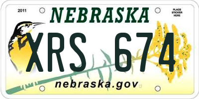 NE license plate XRS674