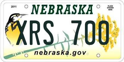 NE license plate XRS700