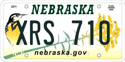 NE license plate XRS710