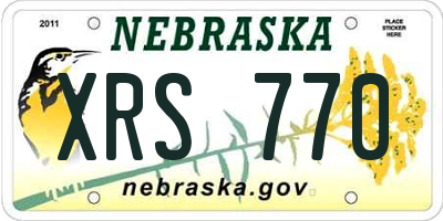 NE license plate XRS770