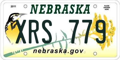 NE license plate XRS779
