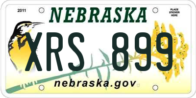 NE license plate XRS899