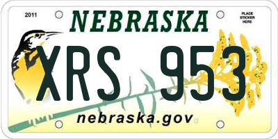 NE license plate XRS953