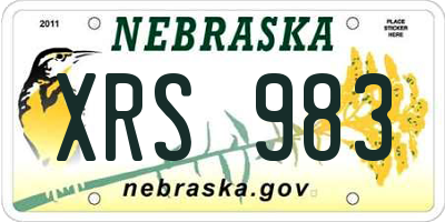 NE license plate XRS983