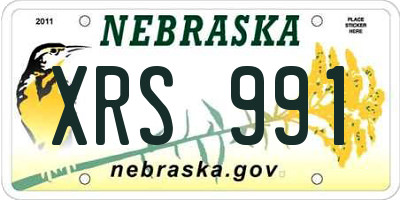 NE license plate XRS991