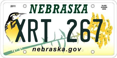 NE license plate XRT267