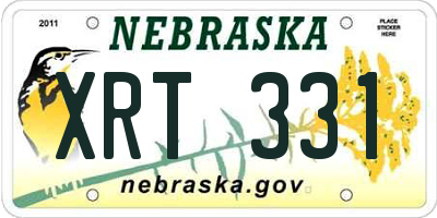 NE license plate XRT331