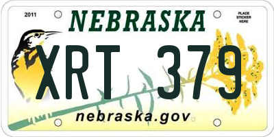 NE license plate XRT379