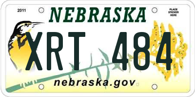 NE license plate XRT484
