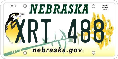 NE license plate XRT488